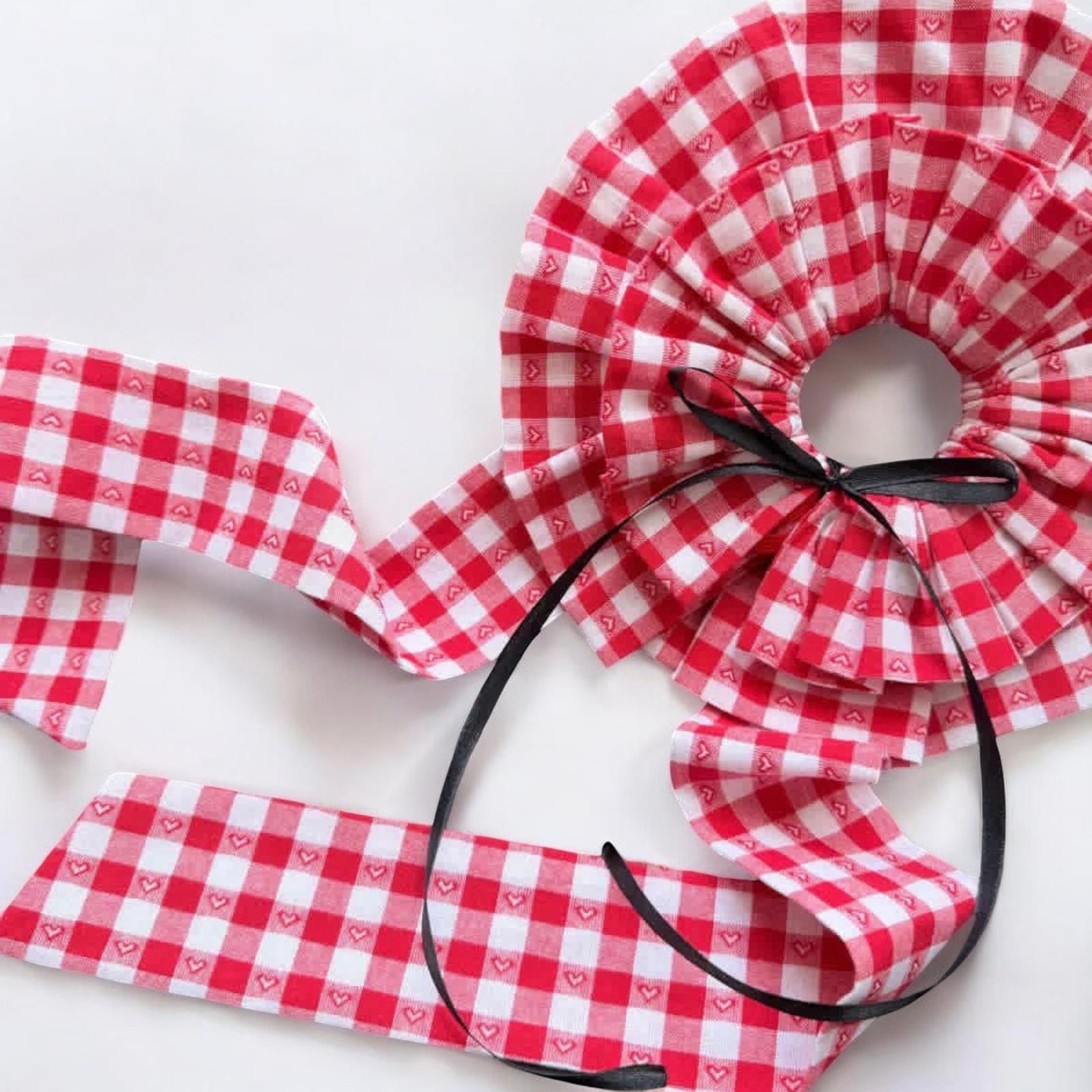 Cherry Check Bow