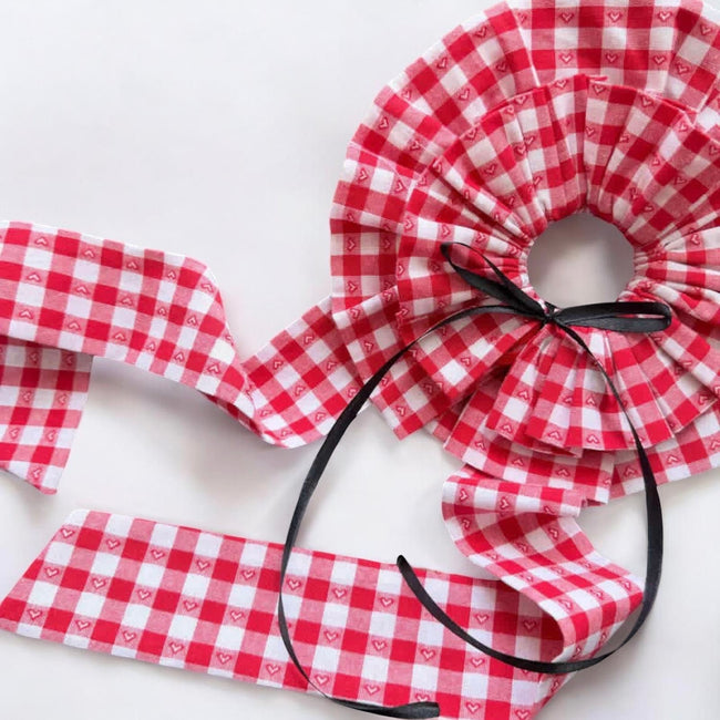 Cherry Check Bow