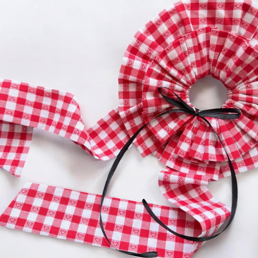 Cherry Check Bow